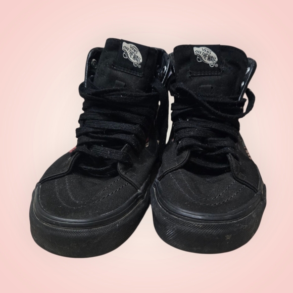 VANS Floral Black High-Top Sneakers - Picture 2 of 16